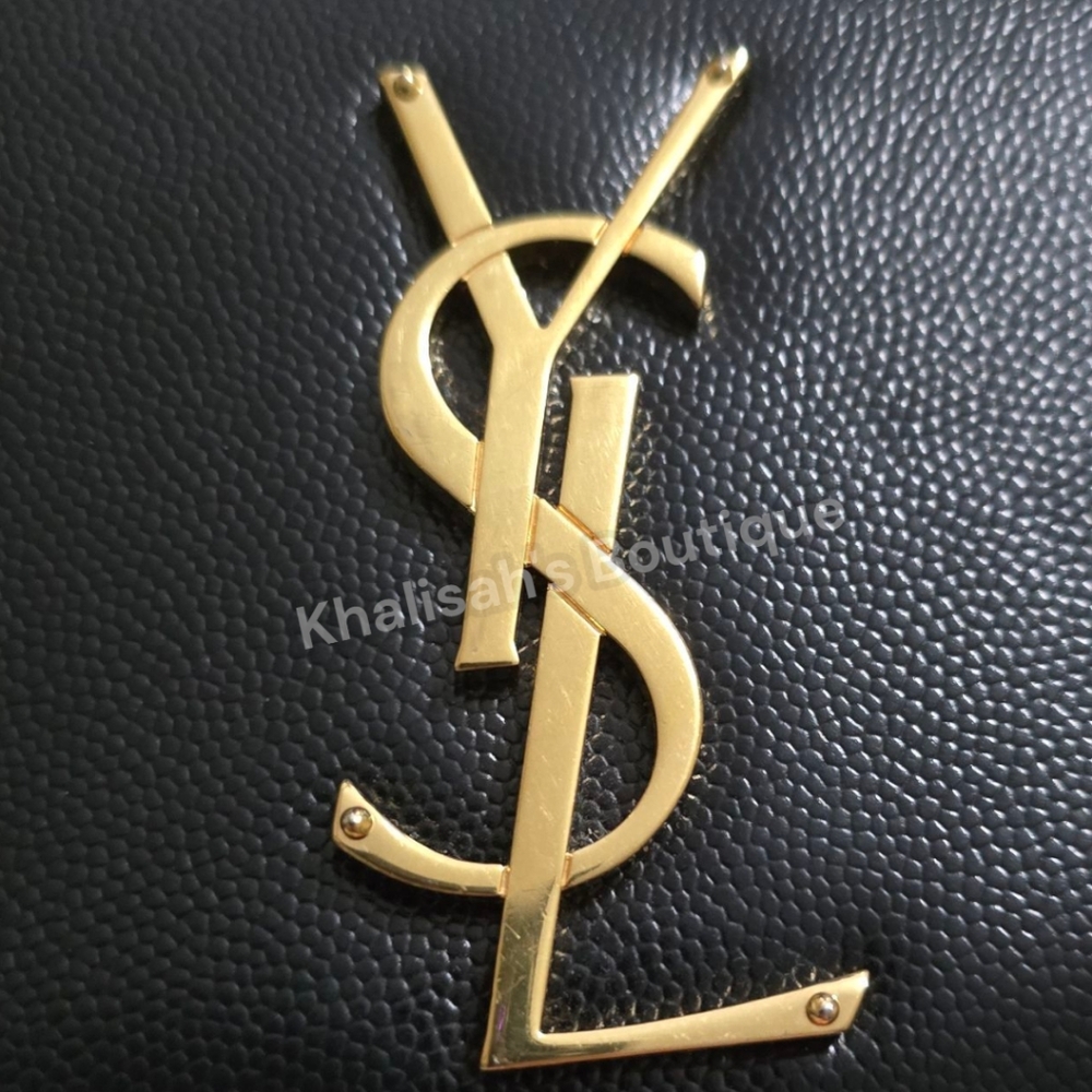 Like New! YSL Saint Laurent KATE CHAIN BAG IN GRAIN DE POUDRE LEATHER MSRP$2268 - Picture 11 of 16